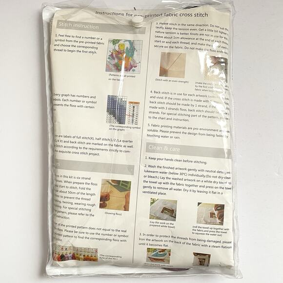 The Good Shepherd Stamped Cross Stitch Kit Jesus Sheep Maydear 22.5" x 29" - Picture 3 of 5